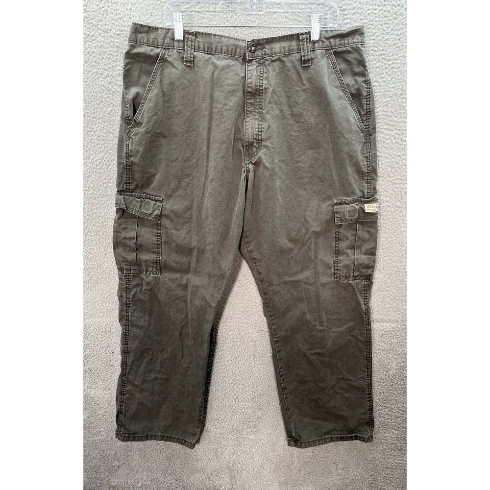 Wrangler Pants Mens 38x30 Gray Ripstop Cargo Workwear Chore Skater Grunge *